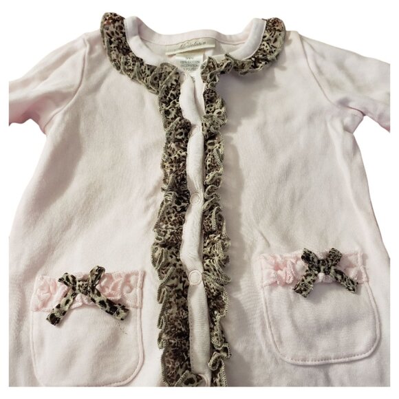 CT2134 Miniclasix Onesie Pink & Animal Print Ruffled 6 Months - Picture 2 of 8